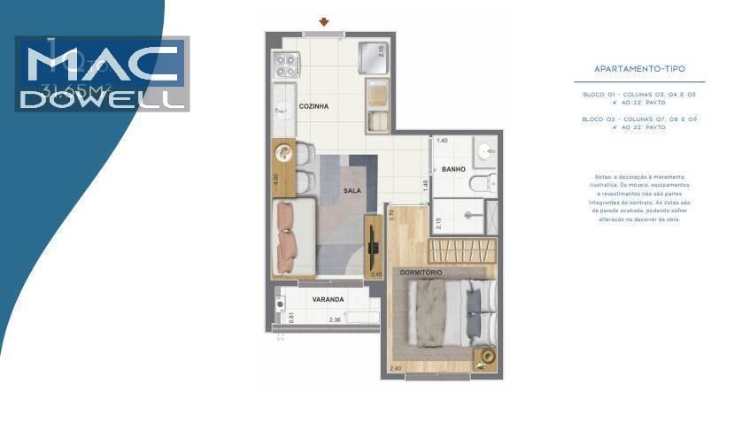 Apartamento à venda com 2 quartos, 1 banheiro, 1 vaga e 51m² no Centro, Niterói (RJ) — foto 20 de 28